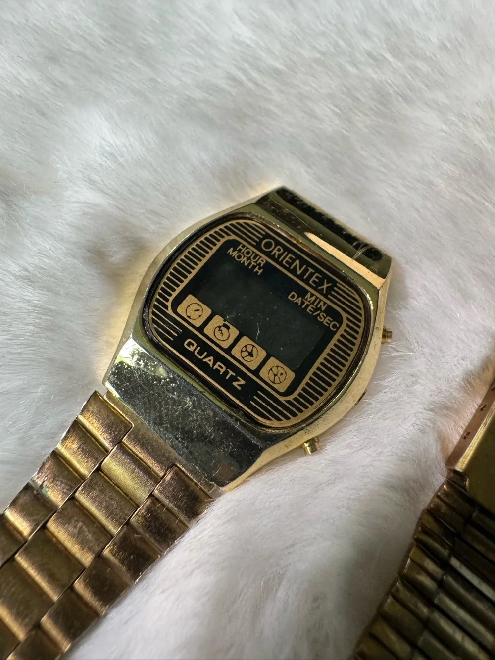 Orientex Gold-Tone Digital Quartz Watch